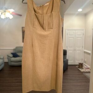 Calvin Klein Beige Sleeveless Sheath Dress
